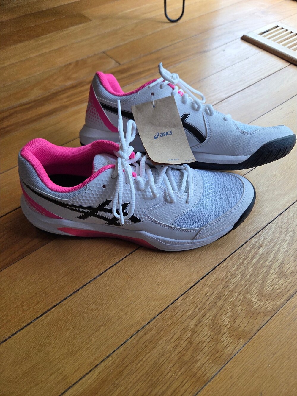 ASICS‎ Women's White & Pink Gel-Dedicate 8 Pickleball Shoes New With Tags
